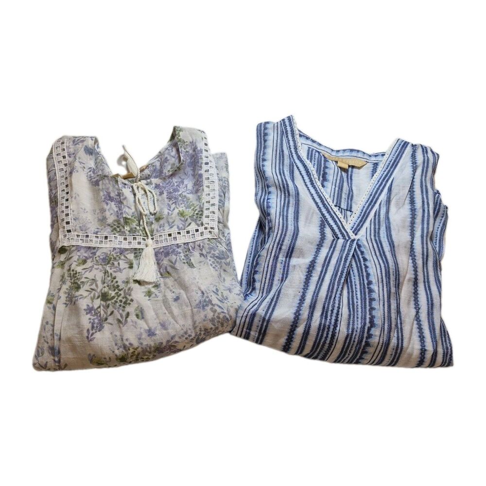 Hope & Harlow Women's Boho Blouse Lot Of 2 Size M